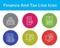 la finance et impôt vecteur icône ensemble