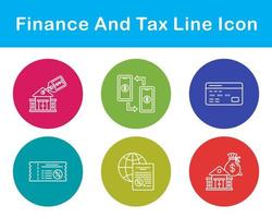 la finance et impôt vecteur icône ensemble