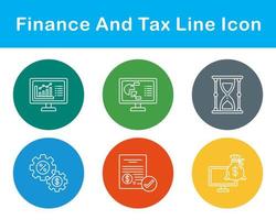 la finance et impôt vecteur icône ensemble