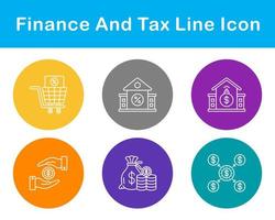 la finance et impôt vecteur icône ensemble