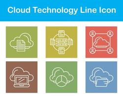 nuage La technologie vecteur icône ensemble