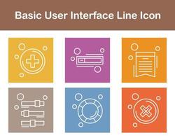 de base utilisateur interface vecteur icône ensemble