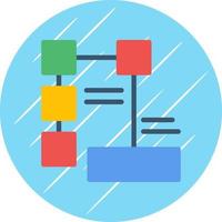 conception d'icône de vecteur d'organigramme