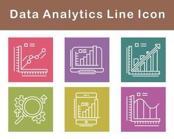 Les données analytique vecteur icône ensemble