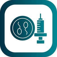conception d'icône vectorielle de fécondation in vitro vecteur