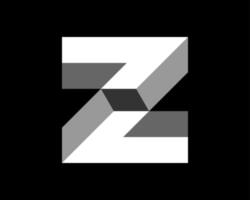 lettre z initiale 3d la perspective illusion géométrie architecture minimal monogramme vecteur logo conception