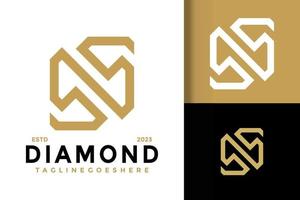 infini diamant bijoux logo vecteur