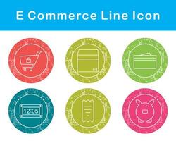 jeu d'icônes vectorielles de commerce électronique vecteur