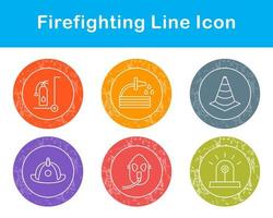 lutte contre les incendies vecteur icône ensemble