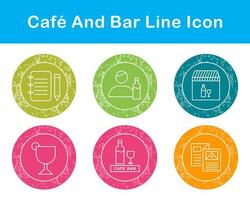 café et bar vecteur icône ensemble