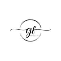 initiale gf féminin logo collections modèle. écriture logo de initiale signature, mariage, mode, bijoux, boutique, floral et botanique avec Créatif modèle pour tout entreprise ou entreprise. vecteur
