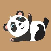 Panda en train de dormir vecteur image et illustration