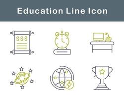 jeu d'icônes vectorielles de l'éducation vecteur