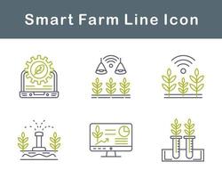 intelligent ferme vecteur icône ensemble