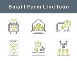 intelligent ferme vecteur icône ensemble