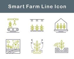 intelligent ferme vecteur icône ensemble