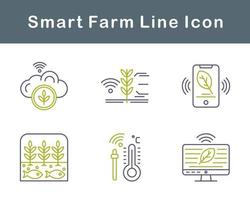 intelligent ferme vecteur icône ensemble