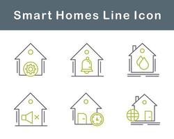 intelligent maisons vecteur icône ensemble