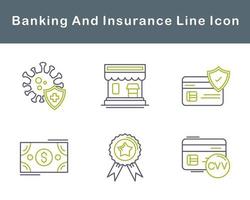 bancaire et Assurance vecteur icône ensemble