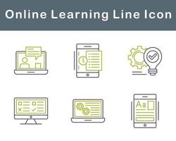 en ligne apprentissage vecteur icône ensemble