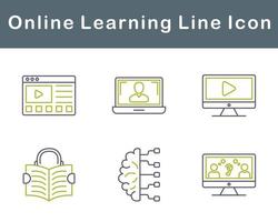 en ligne apprentissage vecteur icône ensemble