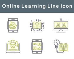 en ligne apprentissage vecteur icône ensemble