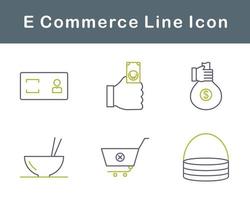 jeu d'icônes vectorielles de commerce électronique vecteur