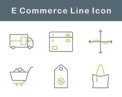 jeu d'icônes vectorielles de commerce électronique vecteur