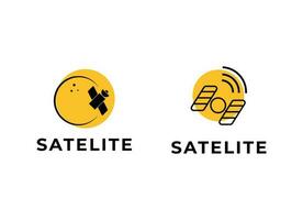 le Satellite dans le espace vecteur plat conception illustration. bien concept pour affaires connecté. logo conception.