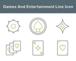 Jeux et divertissement vecteur icône ensemble