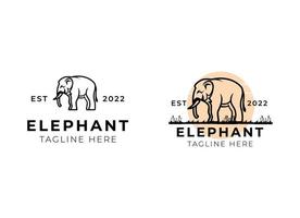 l'éléphant logo conception modèle. Facile l'éléphant logo vecteur