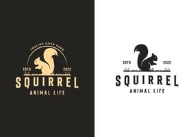 Créatif écureuil logo. Facile écureuil logo conception modèle. vecteur