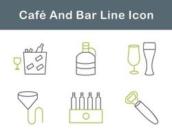 café et bar vecteur icône ensemble