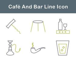 café et bar vecteur icône ensemble