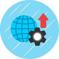 conception d'icône vectorielle de progrès mondial vecteur