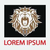 icône de vecteur de modèle de logo de lion