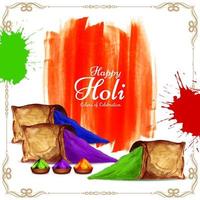 magnifique content Holi Indien Festival fête Contexte conception vecteur
