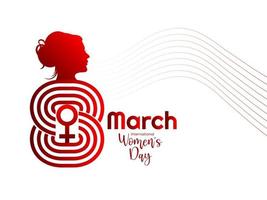 content aux femmes journée 8 Mars fête carte conception vecteur