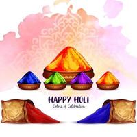 content Holi Indien Festival de couleurs magnifique Contexte conception vecteur