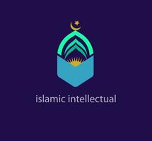 islamique éducation avec intellectuel style logo conception modèle. abstrait arabe symbole. moderne Couleur transitions. religion et culture conception logo modèle. vecteur. vecteur