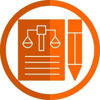 conception d'icône de vecteur de document juridique