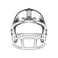 Football casque de face vue vecteur