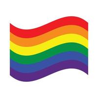 lgbt symbole, fierté, liberté drapeau dans arc en ciel couleurs. vecteur isolé illustration sur blanc Contexte