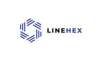 logo vecteur hexagone bleu minimaliste conception entreprise entreprise emblème concept