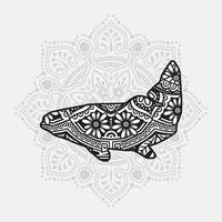 mandala animal marin. éléments décoratifs vintage. motif oriental, illustration vectorielle. vecteur