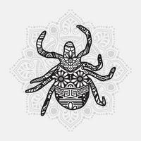 mandala d'insectes. éléments décoratifs vintage. motif oriental, illustration vectorielle. vecteur