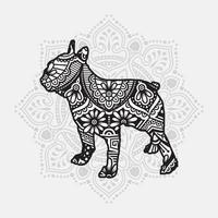 mandala de chien. éléments décoratifs vintage. motif oriental, illustration vectorielle. vecteur