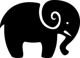 l'éléphant noir conception vecteur