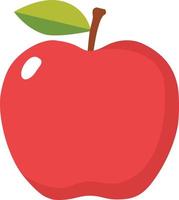 Pomme fruit silhouette isolé sur blanc vecteur