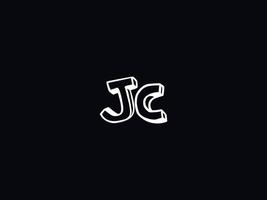 minimal jc lettre logo, Créatif jc logo icône vecteur